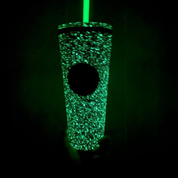 Starbucks Purple Halloween Tumbler 2024.  Purple Glow In The Dark 24 Oz. - Picture 2 of 7